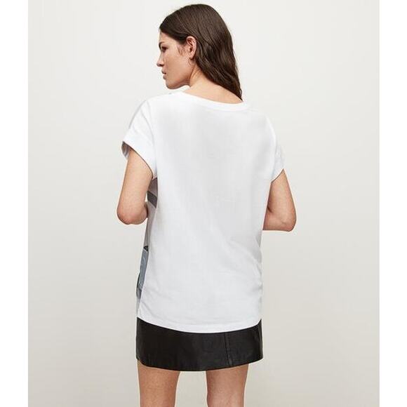ALLSAINTS Women's Volatus Imogen Boy T-Shirt Size XS/S In Optic White - Picture 4 of 14